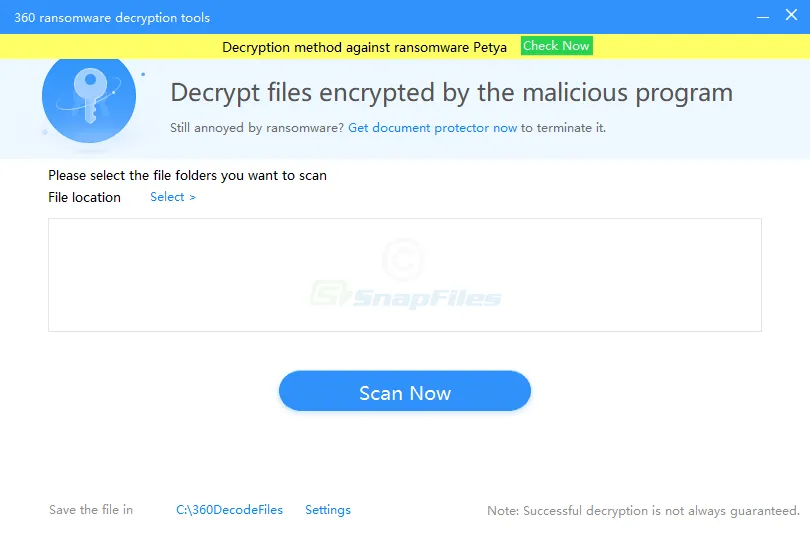 360 Ransomware Decryption Tools 스크린샷 1