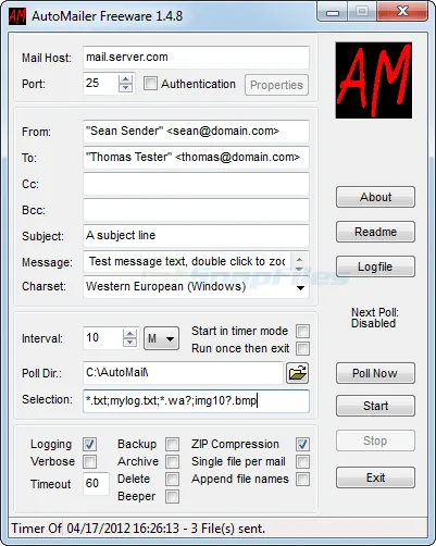 AutoMailer Free 스크린샷 1