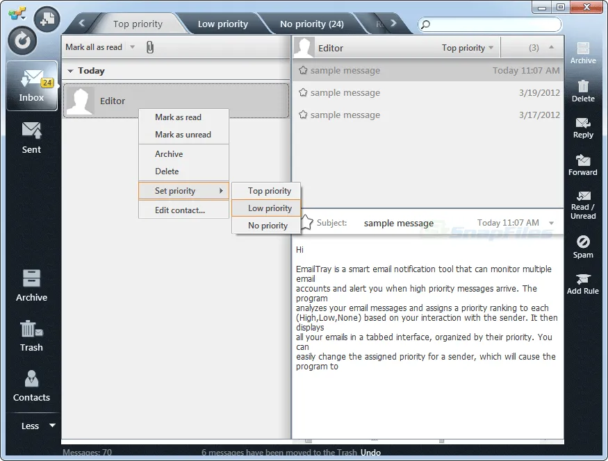 EmailTray 스크린샷 1
