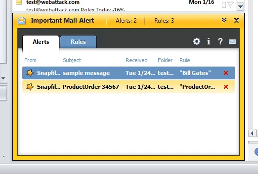 Important Mail Alert for Outlook 스크린샷 2