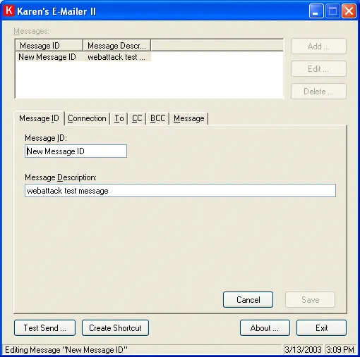 Karen`s E-mailer II 스크린샷 1