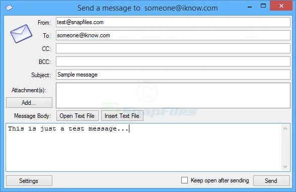 SMTP Mail Sender 스크린샷 1