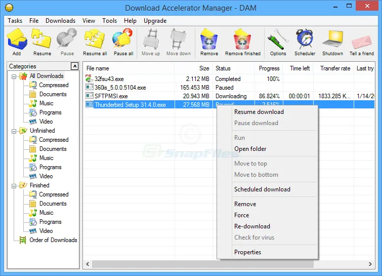 Download Accelerator Manager 스크린샷 1