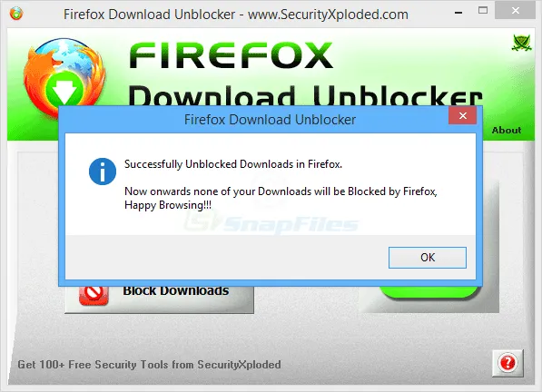 Firefox Download Unblocker 스크린샷 2