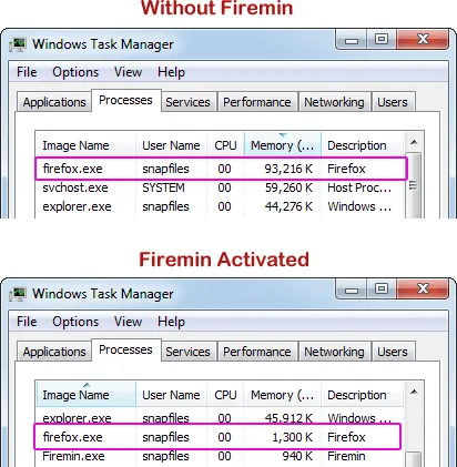 Firemin 스크린샷 2