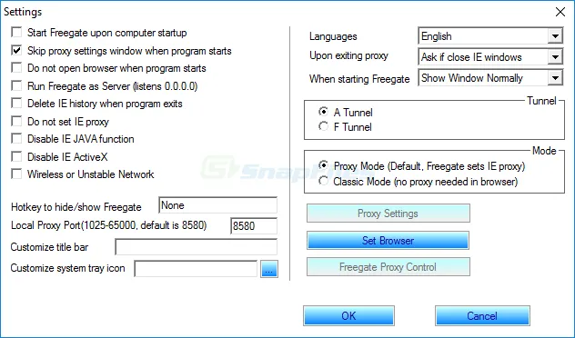 Freegate 스크린샷 2