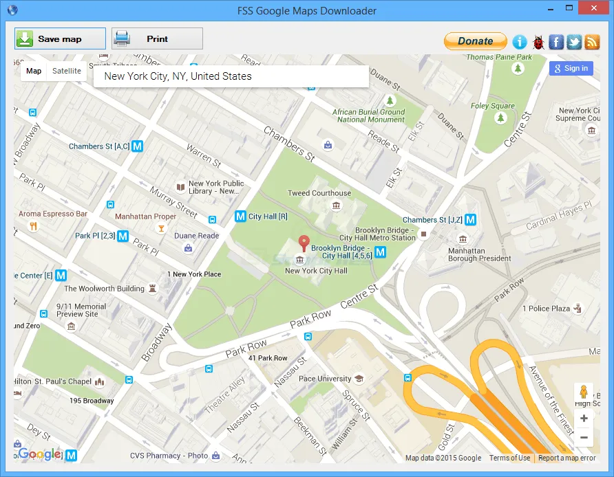 FSS Google Maps Downloader 스크린샷 1