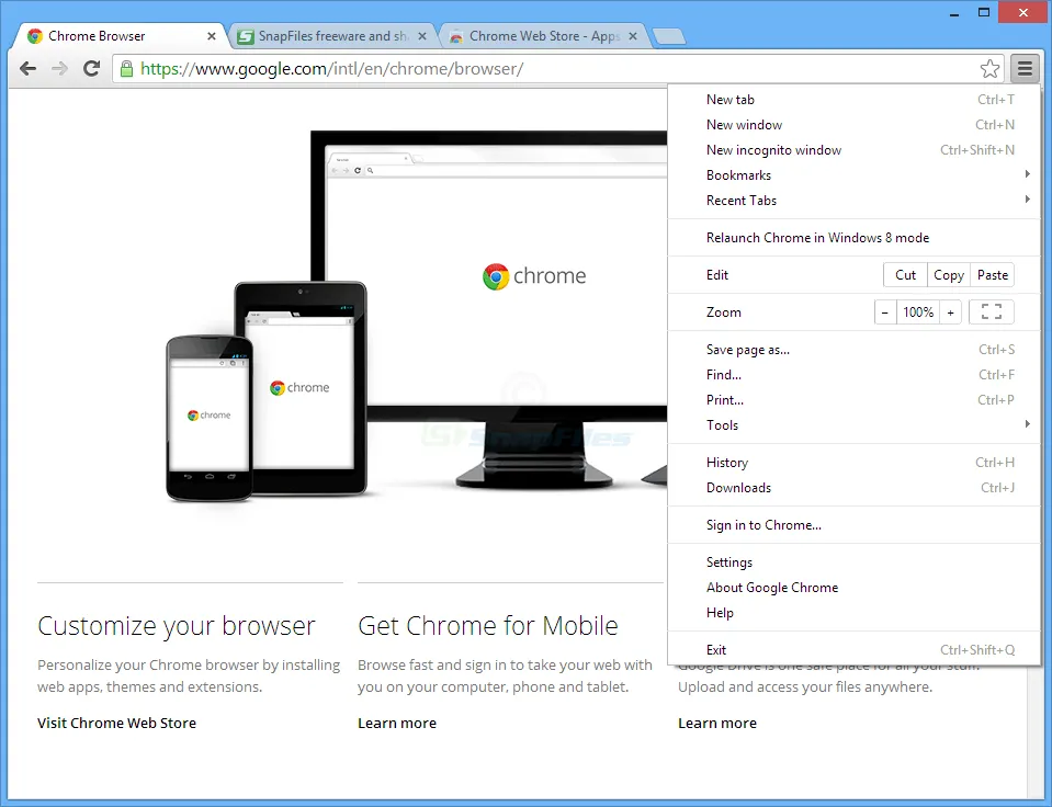 Google Chrome 스크린샷 1