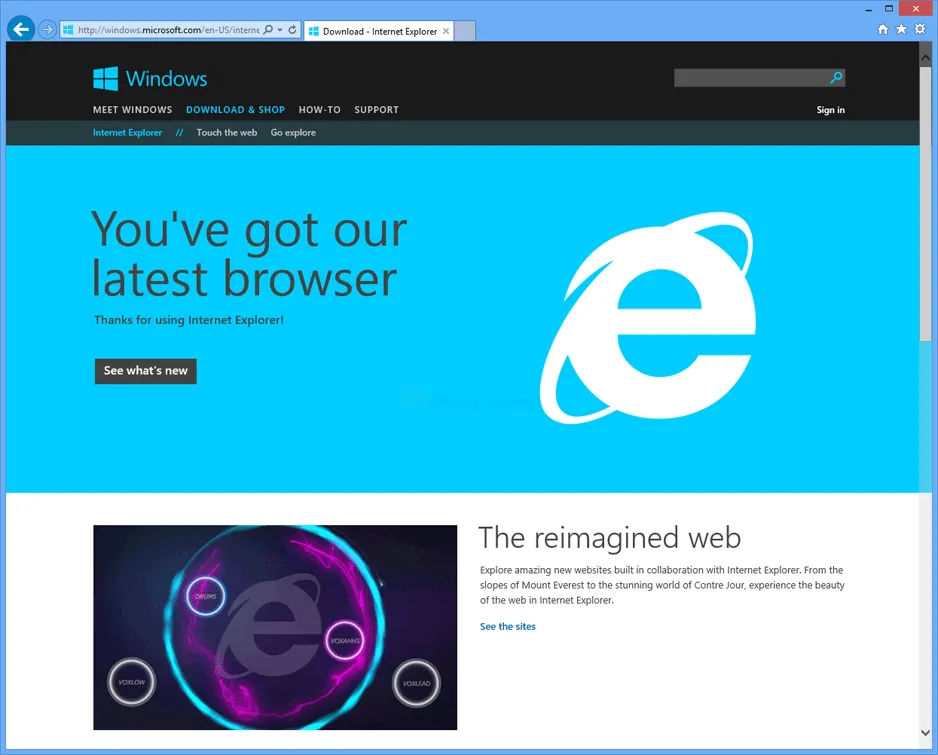 Internet Explorer 11 (Win7) 스크린샷 1