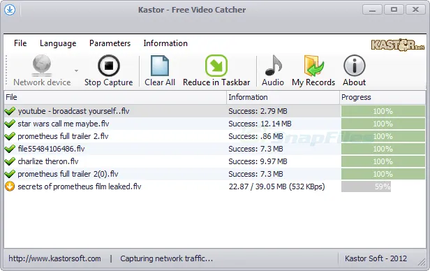 Kastor Free Video Catcher 스크린샷 1