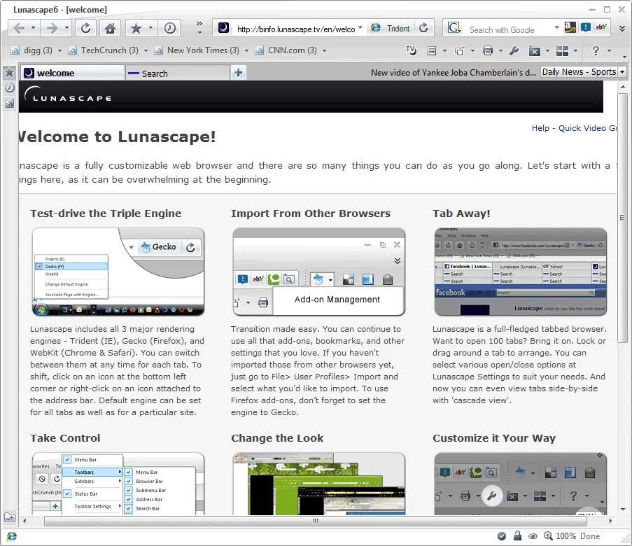 Lunascape 스크린샷 1