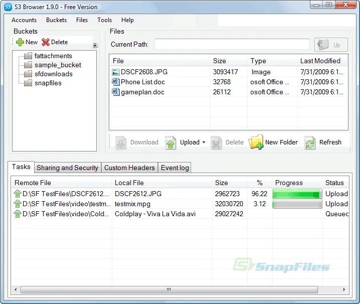 S3 Browser Free 스크린샷 1