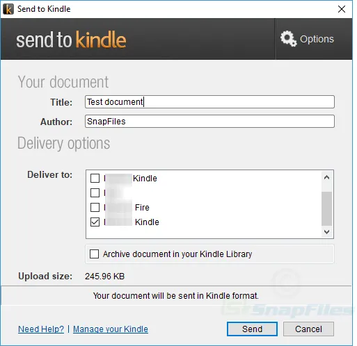 Send to Kindle 스크린샷 2