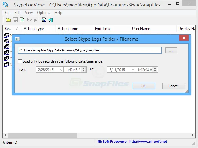 SkypeLogView 스크린샷 2