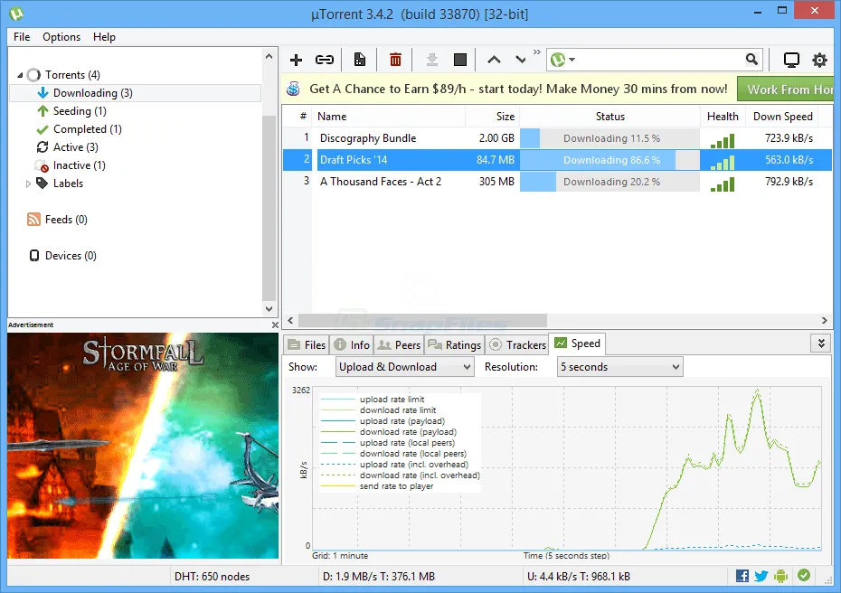uTorrent 스크린샷 1