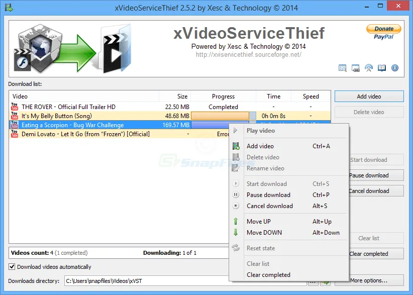 xVideoServiceThief 스크린샷 1