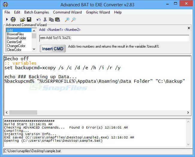 Advanced BAT to EXE Converter 스크린샷 1