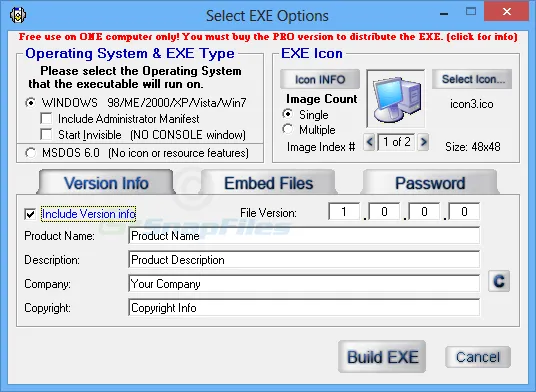 Advanced BAT to EXE Converter 스크린샷 2