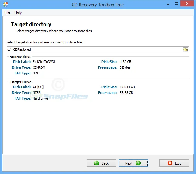 CD Recovery Toolbox Free 스크린샷 2