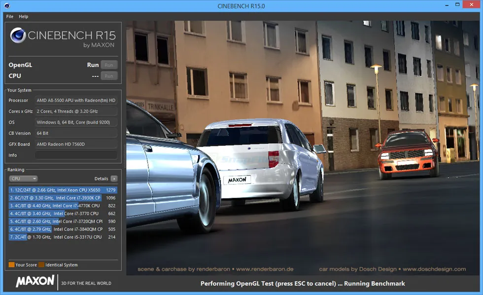 MAXON CINEBENCH 스크린샷 1