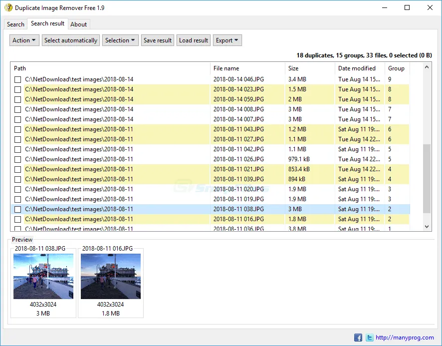 Duplicate Image Remover Free 스크린샷 2