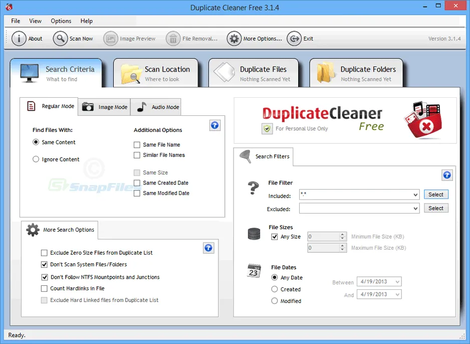 Duplicate Cleaner Free 스크린샷 1