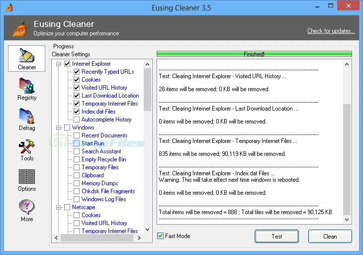 Eusing Cleaner 스크린샷 1