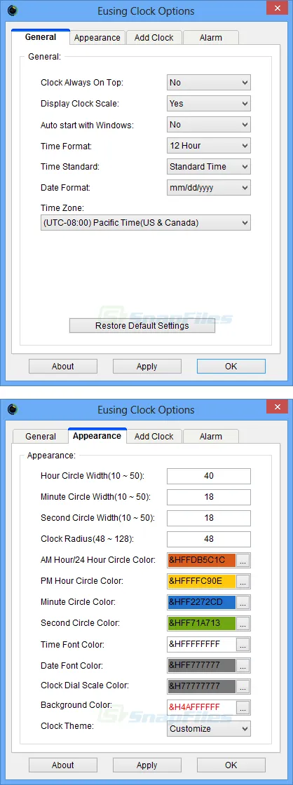 Eusing Clock 스크린샷 2