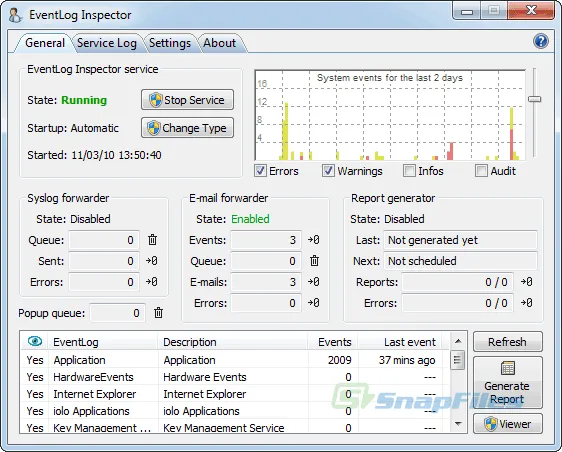 EventLog Inspector 스크린샷 1