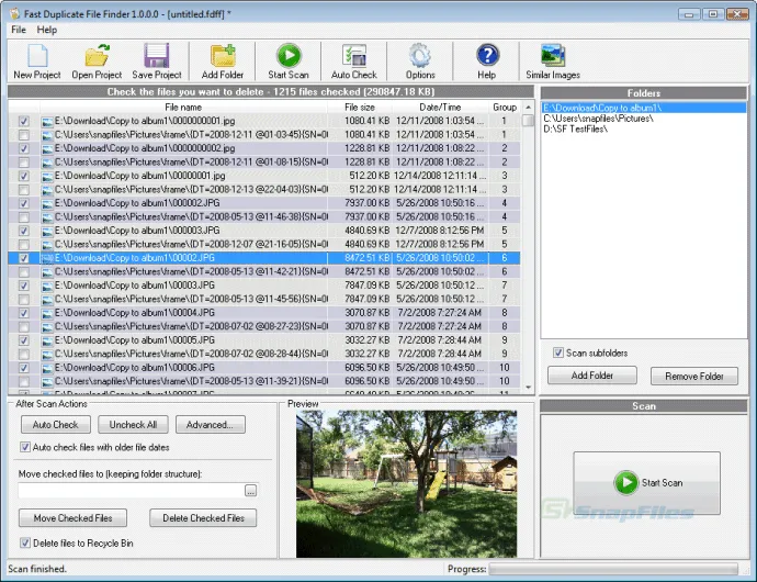 Fast Duplicate File Finder 스크린샷 1