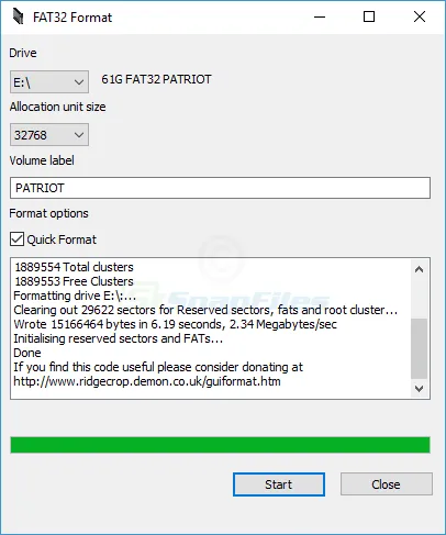 Fat32 Format 스크린샷 2