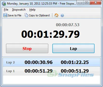 Free Stopwatch 스크린샷 1