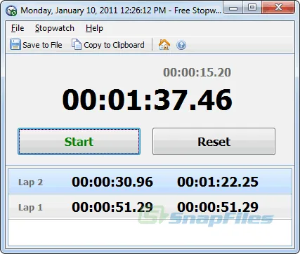 Free Stopwatch 스크린샷 2