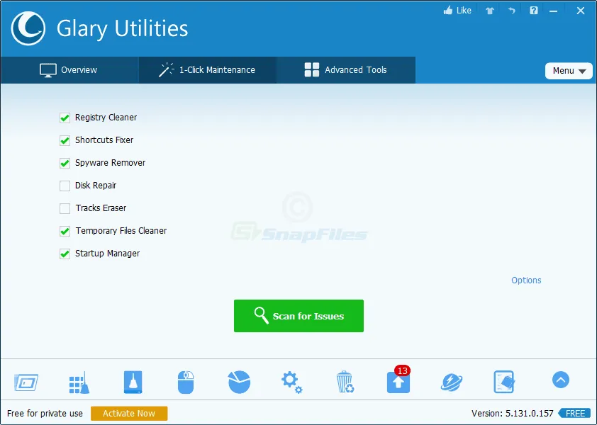 Glary Utilities Free 스크린샷 2