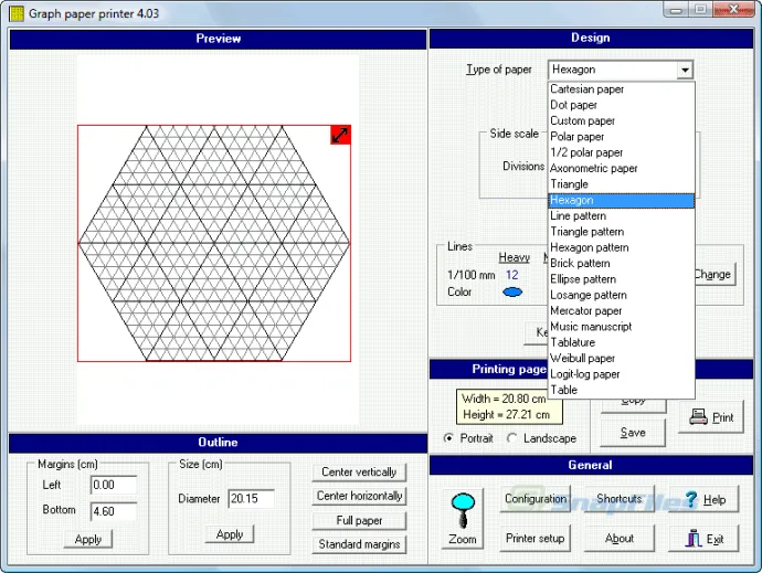 Graph Paper Printer 스크린샷 2