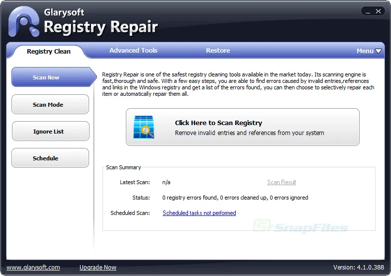 Glary Registry Repair 스크린샷 1