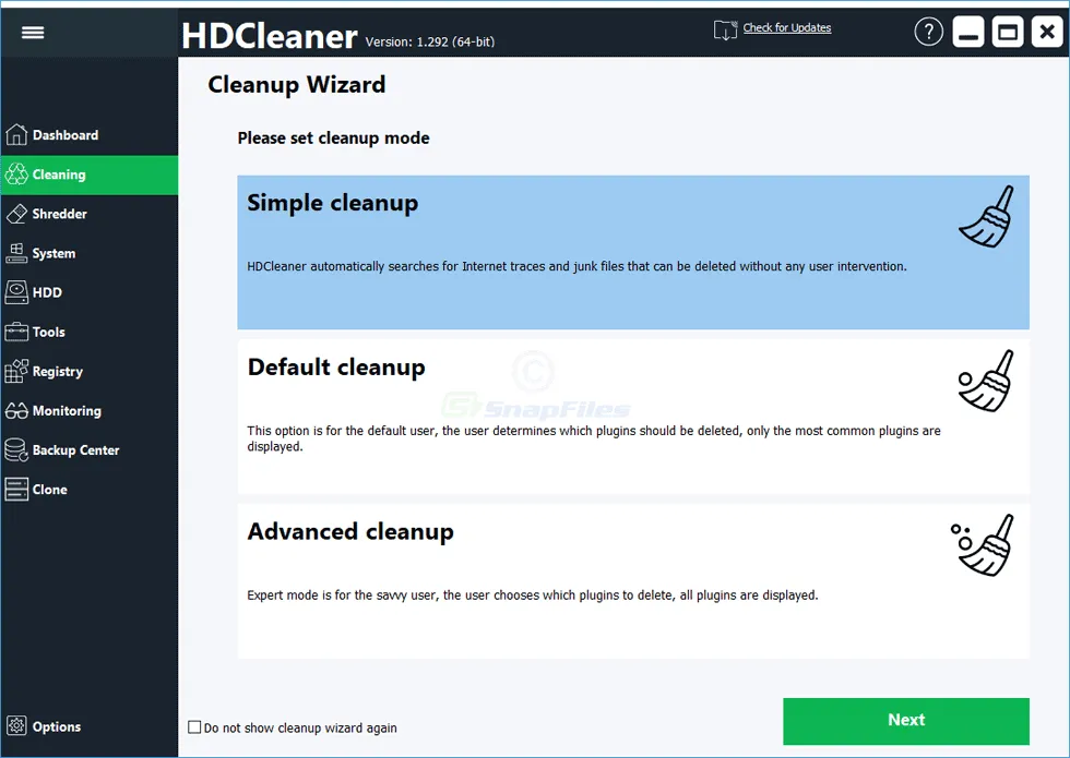 HDCleaner 스크린샷 2