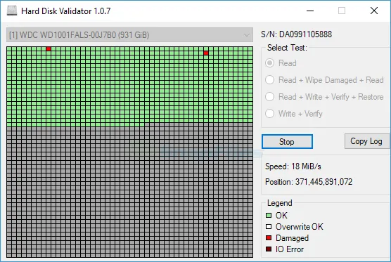 Hard Disk Validator 스크린샷 1