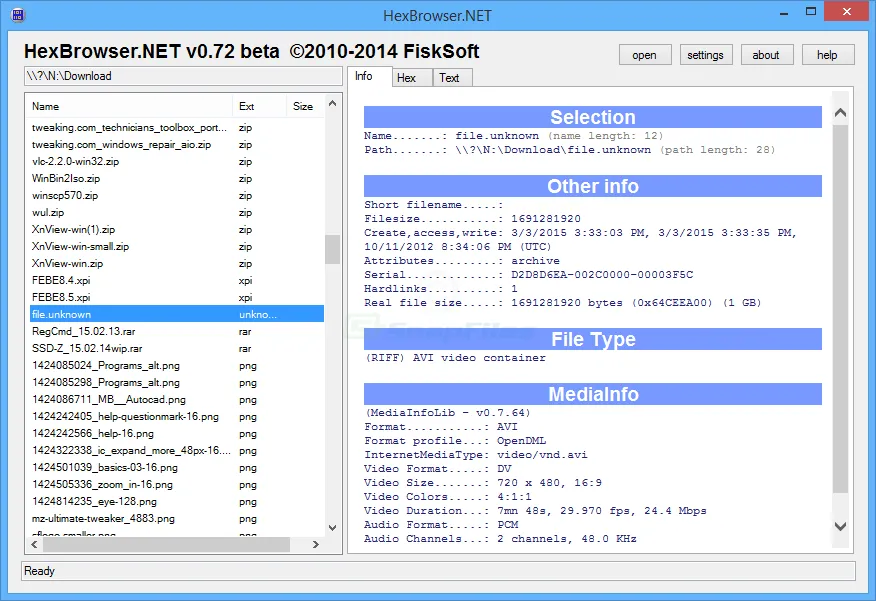 HexBrowser 스크린샷 1