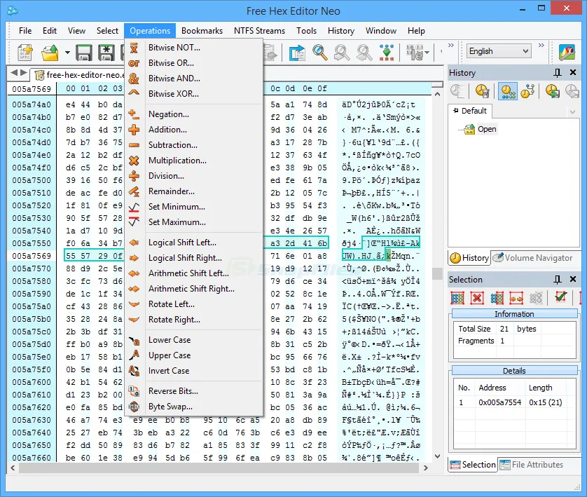 Free Hex Editor Neo 스크린샷 2