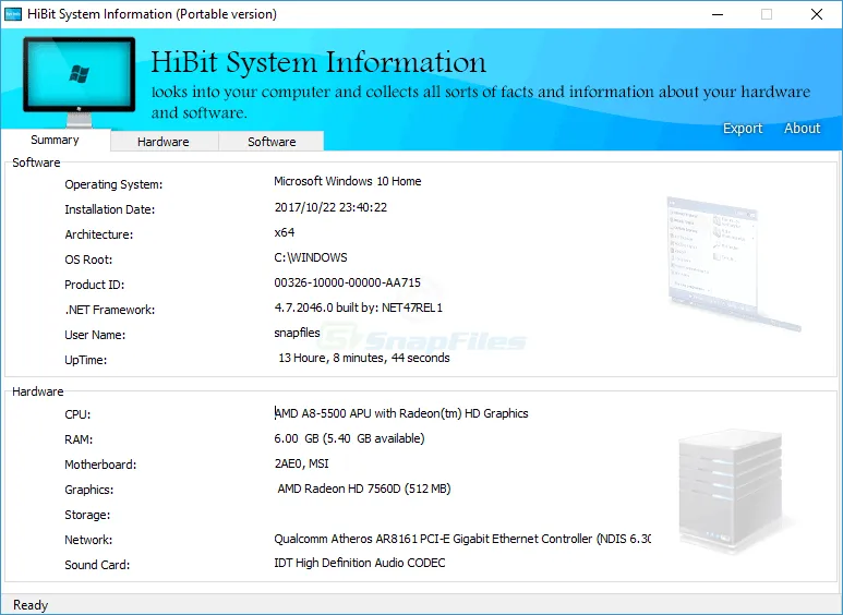 HiBit System Information 스크린샷 1