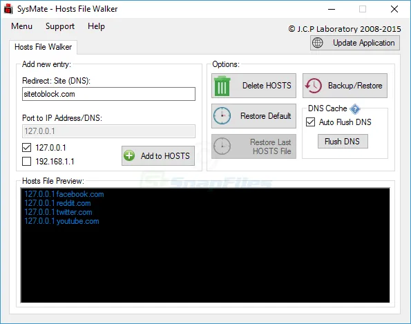 SysMate Hosts File Walker 스크린샷 1