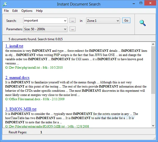 Instant Document Search 스크린샷 1