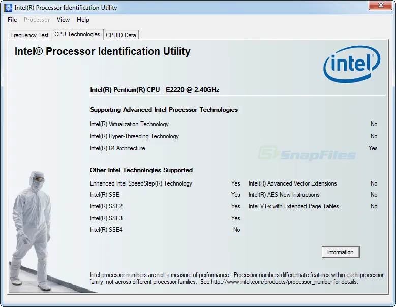 Intel Processor Identification Utility 스크린샷 2