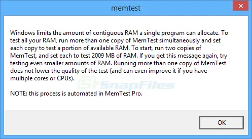 MemTest 스크린샷 2