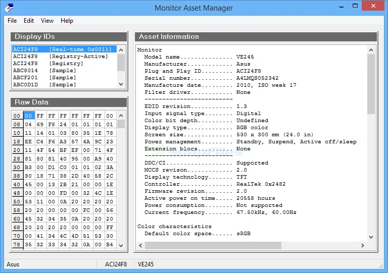 Monitor Asset Manager 스크린샷 1