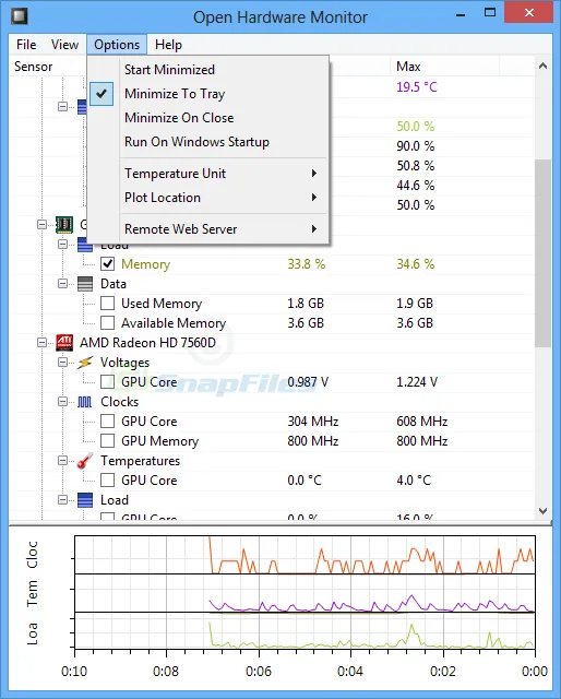 Open Hardware Monitor 스크린샷 2