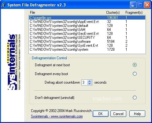 PageDefrag 스크린샷 1