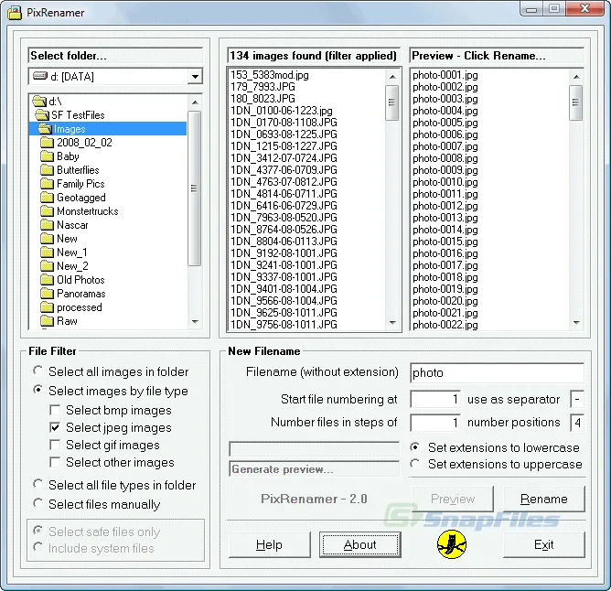 PixRenamer 스크린샷 1