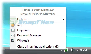 Portable Start Menu 스크린샷 1